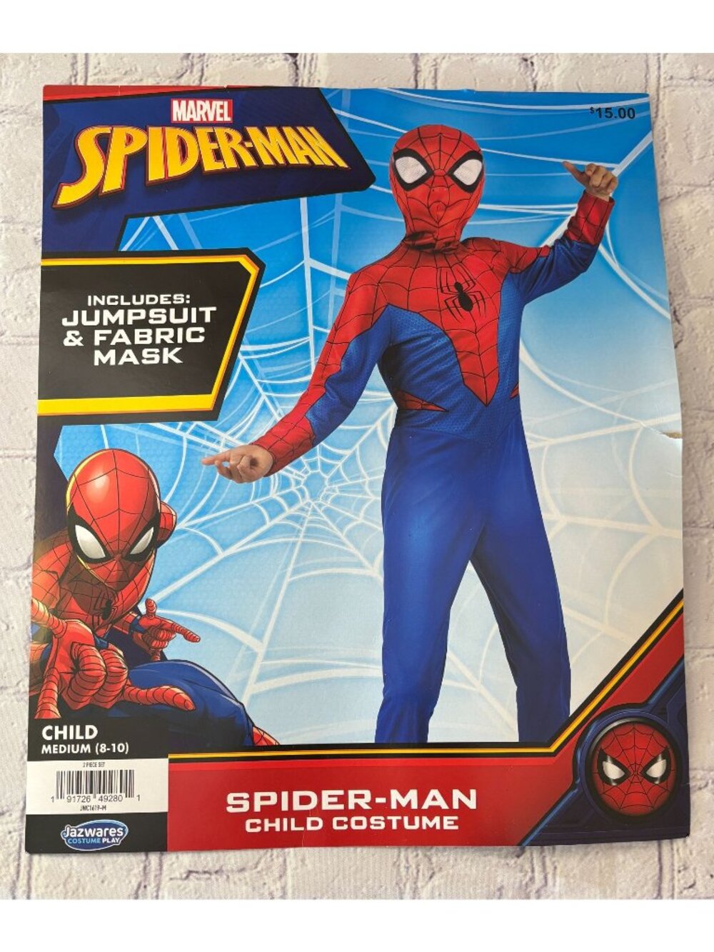 Marvel Spider-Man Child’s Costume - SIZE M (8-10)